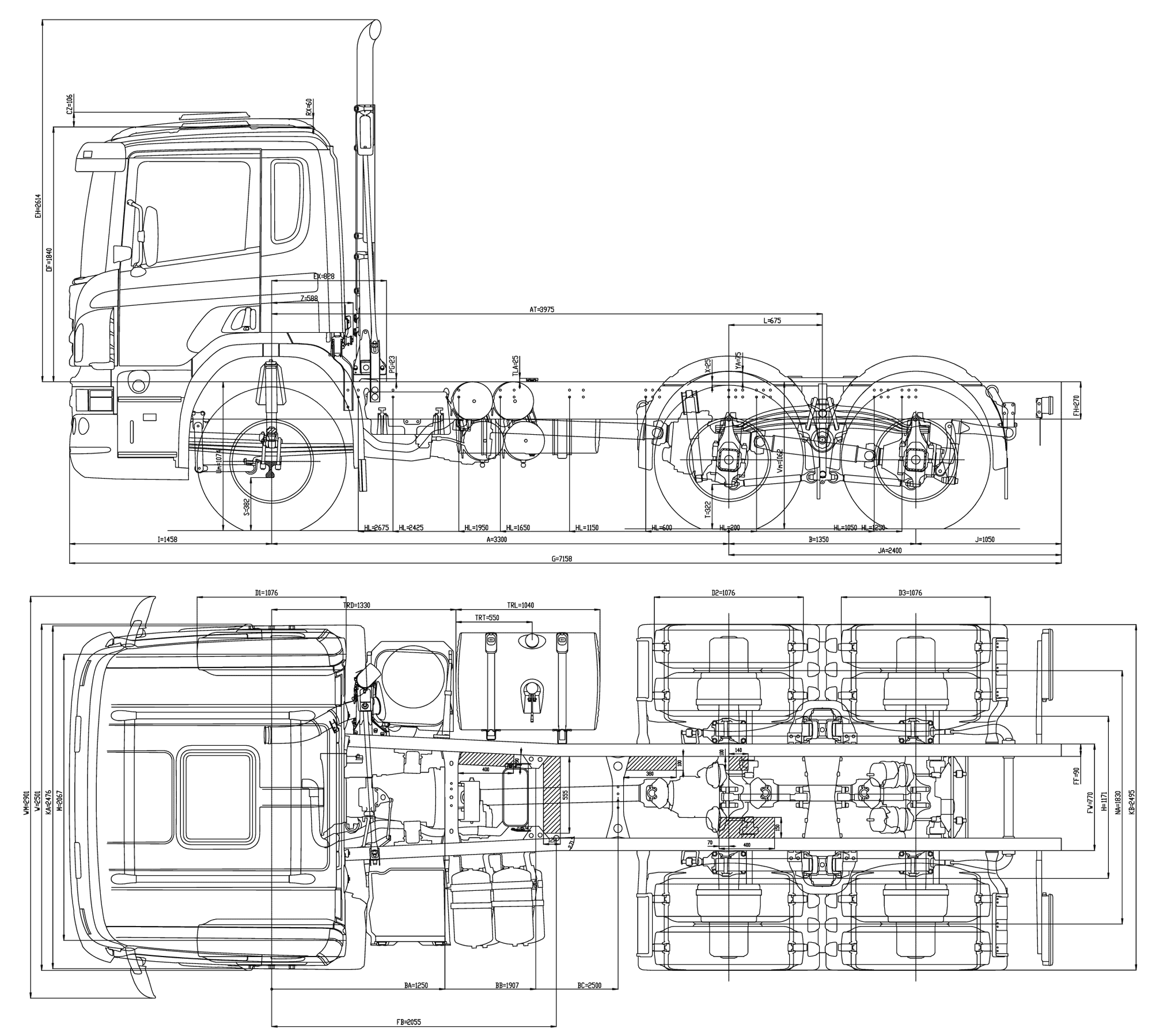 Scania CB 6 4 Truck Blueprint Download Free Blueprint For 3D Modeling semi-truck-semi-truck-dimensions