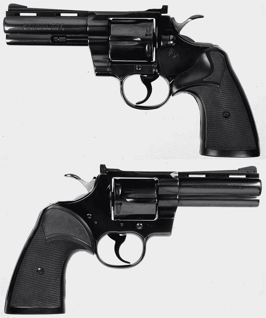 Colt Python Blueprint - Download free blueprint for 3D modeling