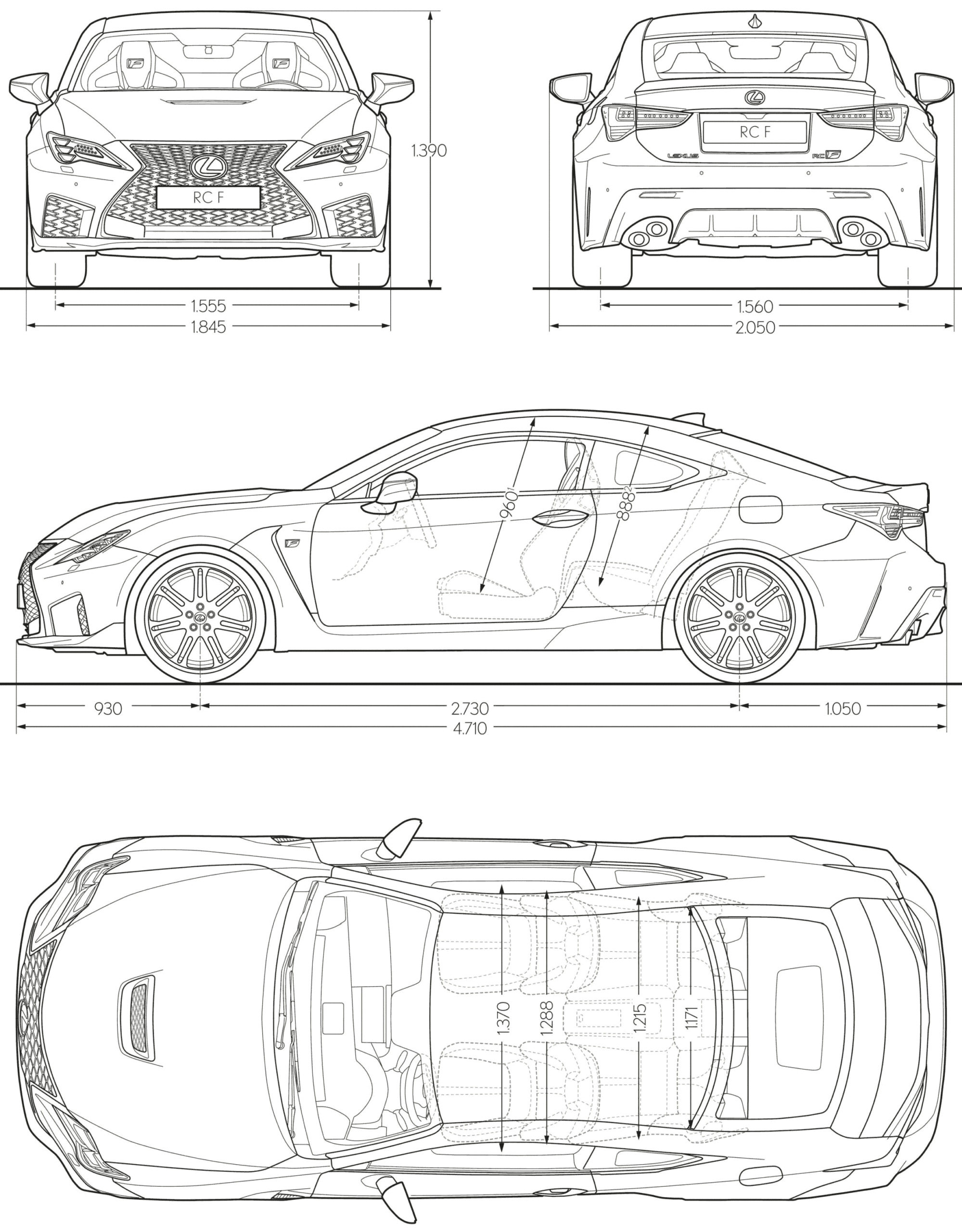 Lexus RCF 2019 Blueprint Download Free Blueprint For 3D Modeling lexus-rcf-2019-blueprint-download-free-blueprint-for-3d-modeling